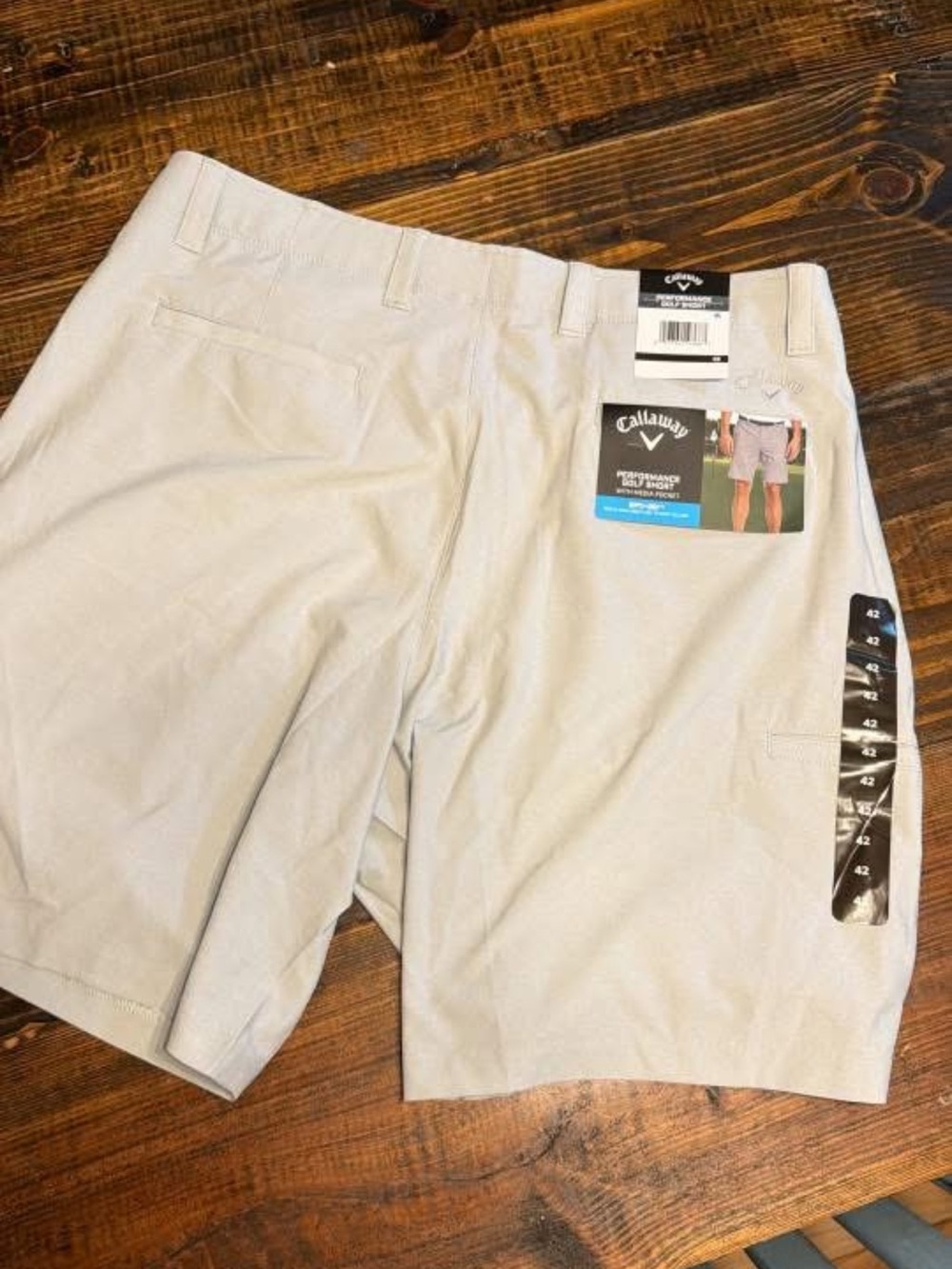 Callaway Men's Light Tan Golf Shorts — Flat Front Performance